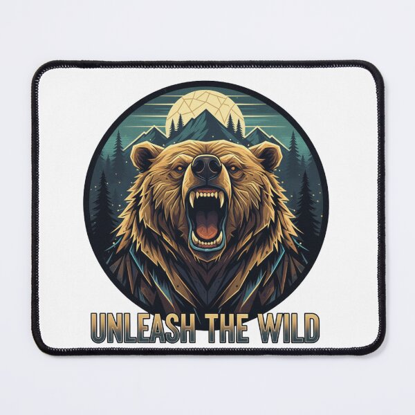 Item preview, Unleash the Wild - Roaring Grizzly Bear designed and sold by PanGieroj.