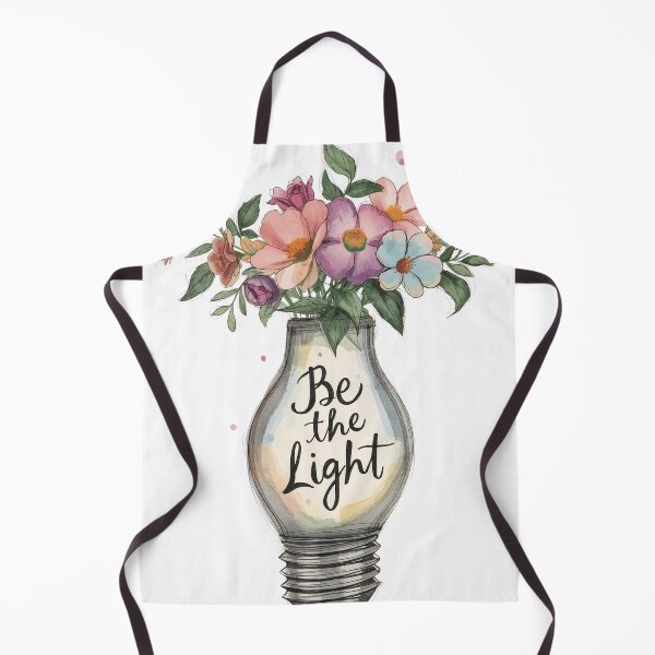 Item preview, Be the Light – Inspirational Quote Floral Lightbulb Design designed and sold by KikaDP.
