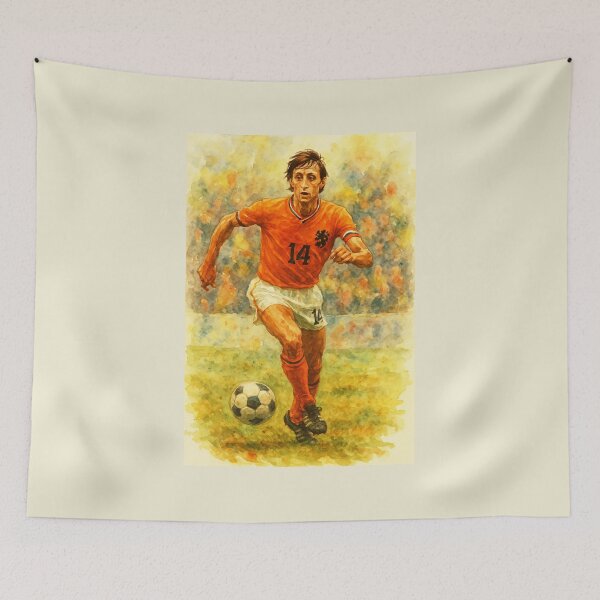 Item preview, Johan Cruyff Classic Football Legend designed and sold by Sarcastic designs.