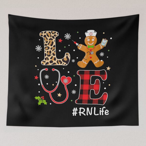 Item preview, Love RN Nurse Life Buffalo Plaid Christmas Nurse Xmas 		 designed and sold by soumajasarm.