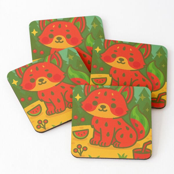 Item preview, Watermelon Wolf in the Summer Glade designed and sold by Whiskers&Waffles.