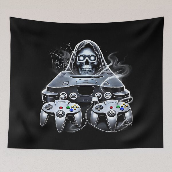 Item preview, Grim Reaper Haunting a Retro Console Design. designed and sold by The-T-In-Retro.