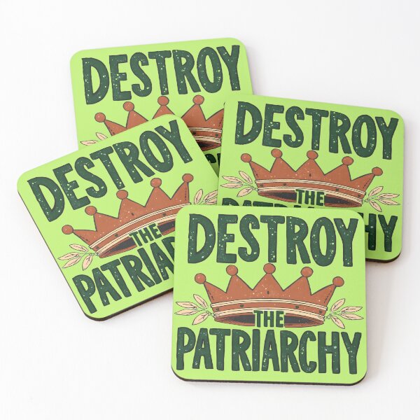 Item preview, Destroy The Patriarchy – Green Quote with Crown for Apparel, Tech & Feminist Gifts designed and sold by PunchDrop.