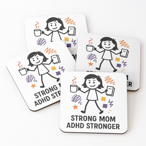 Item preview, Strong Mom ADHD Stronger – Funny ADHD Parenting Coffee & Chaos Design designed and sold by MomParentADHD.