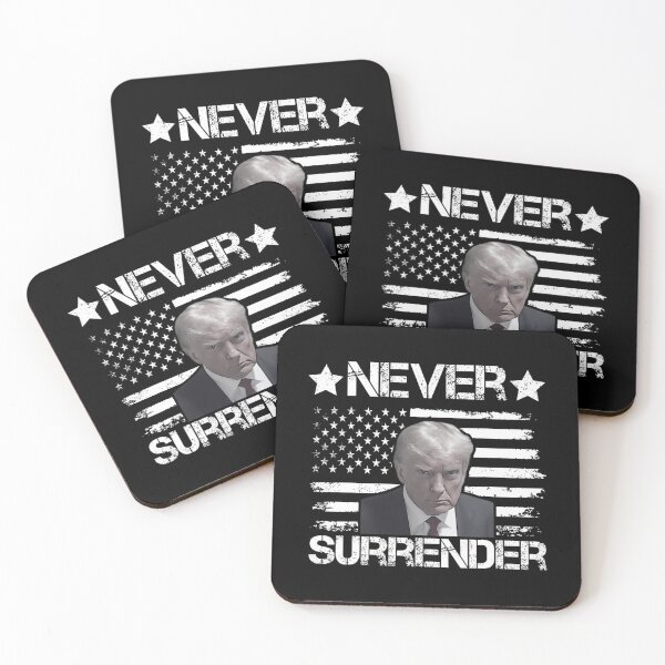 Item preview, Trump Mug Shot Never Surrender President USA Flag Vintage 		 designed and sold by lovishmoterom.