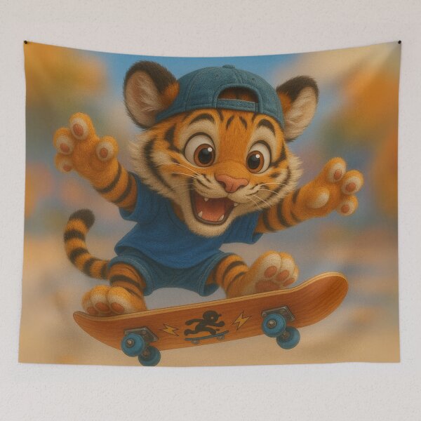 Item preview, Skater Bengal Tiger designed and sold by Sillytoe.