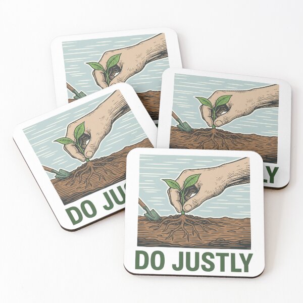 Item preview, Do Justly Hand Planting Seedling Christian Artwork. designed and sold by loveandlightrb.