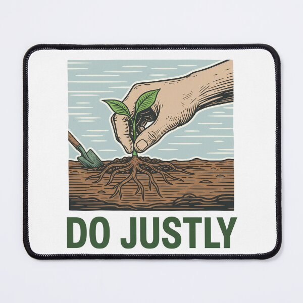 Item preview, Do Justly Hand Planting Seedling Christian Artwork. designed and sold by loveandlightrb.