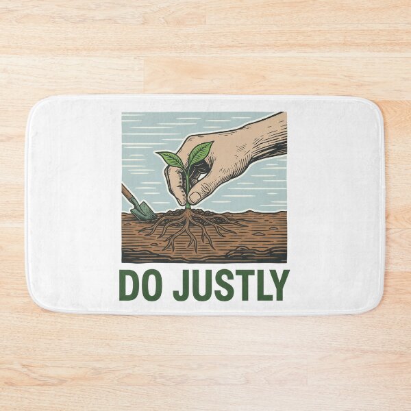 Item preview, Do Justly Hand Planting Seedling Christian Artwork. designed and sold by loveandlightrb.