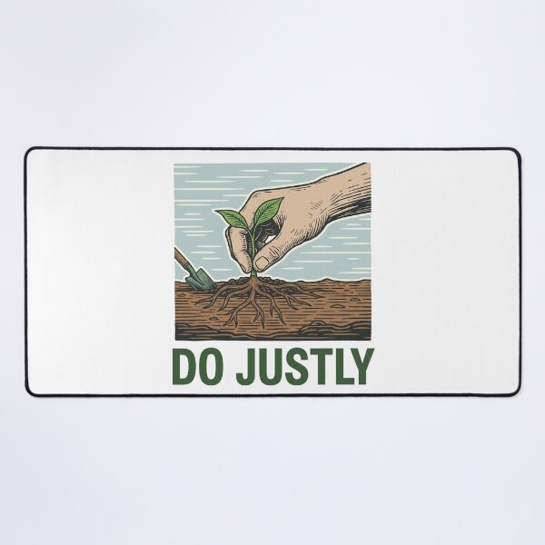 Item preview, Do Justly Hand Planting Seedling Christian Artwork. designed and sold by loveandlightrb.