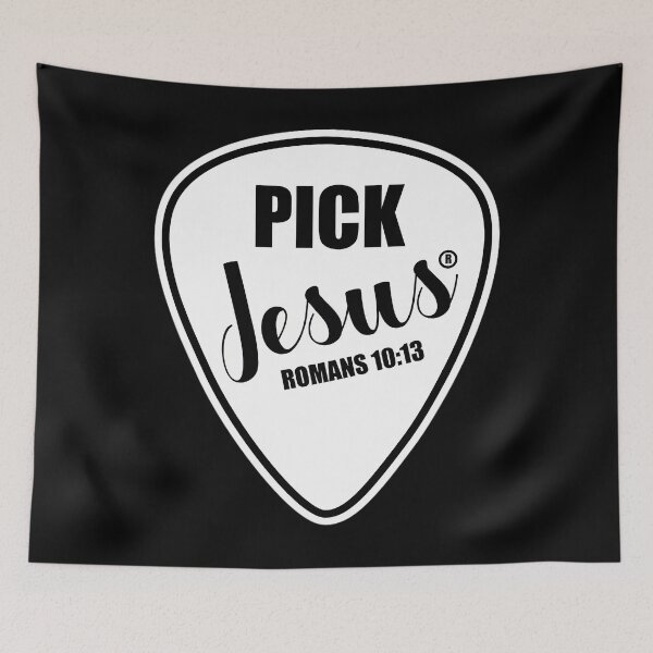 Item preview, Pick Jesus 	 Funny Christian Music Guitar Pick 		 designed and sold by lannesodidoy.