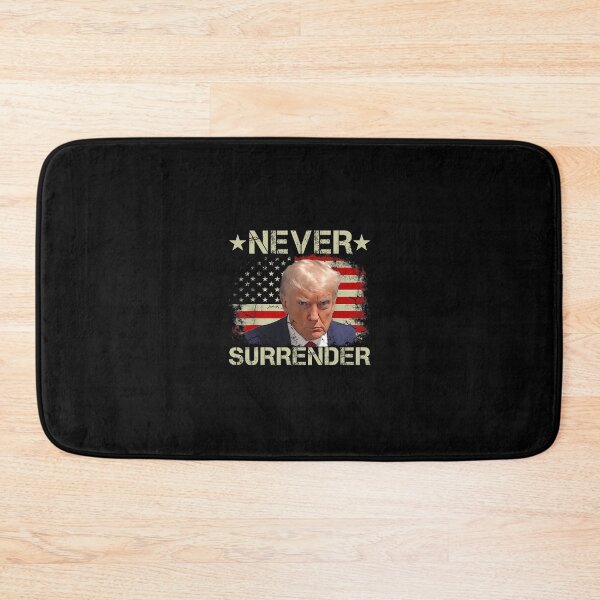 Item preview, Trump Mug Shot Never Surrender Pro Trump American flag 		 designed and sold by lovishmoterom.