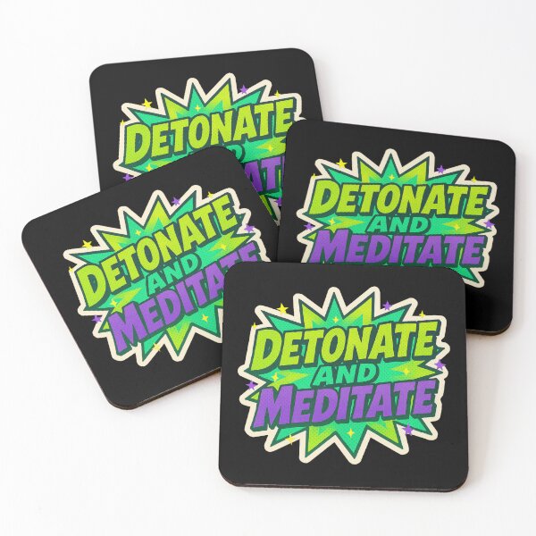 Item preview, Funny Meditation Quote Sticker – Retro Pop Art Dark Humor Design, Cozy Apocalypse Aesthetic designed and sold by JacobKAurumhead.
