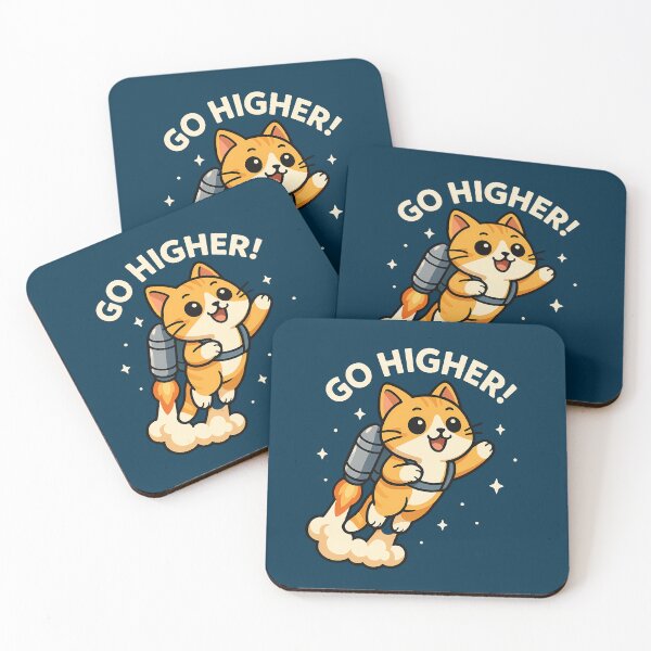 Item preview, ? Go Higher Jetpack Cat. Jetpack Cat Go Higher Design designed and sold by Yuliya Brush.