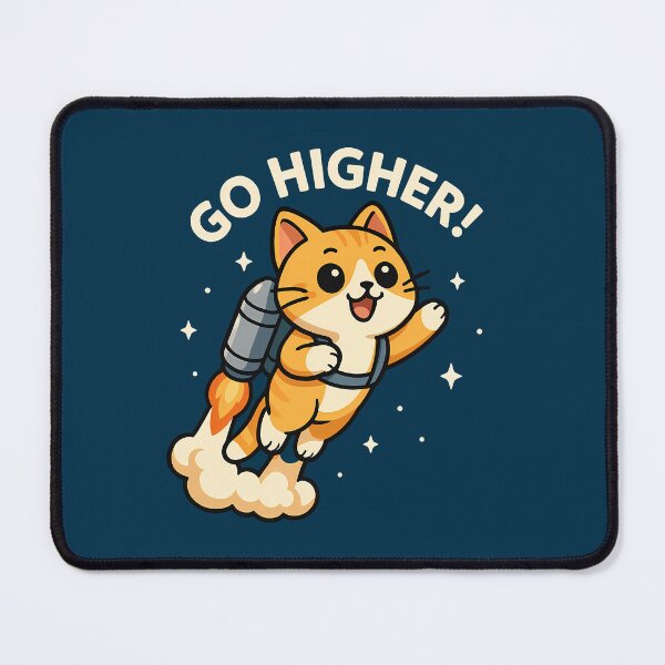 Item preview, ? Go Higher Jetpack Cat. Jetpack Cat Go Higher Design designed and sold by Yuliya Brush.