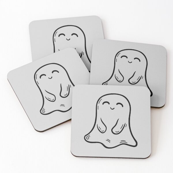 Item preview, Lindo Fantasma Pequeño Feliz Sonrisa Halloween Adorable Amistoso designed and sold by shirt-o-mat.