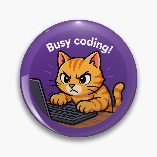 Item preview, ? Busy Coding Cat. Busy Coding Cat Gamer Art designed and sold by Yuliya Brush.