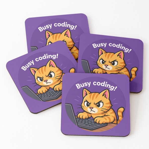 Item preview, ? Busy Coding Cat. Busy Coding Cat Gamer Art designed and sold by Yuliya Brush.