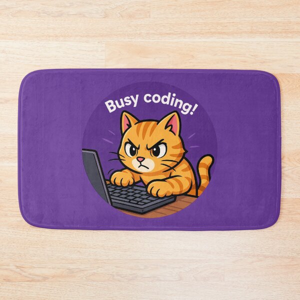 Item preview, ? Busy Coding Cat. Busy Coding Cat Gamer Art designed and sold by Yuliya Brush.