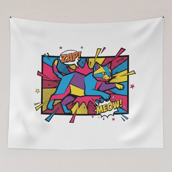 Item preview, Explosive pop art comic cat designed and sold by bsbd-action.