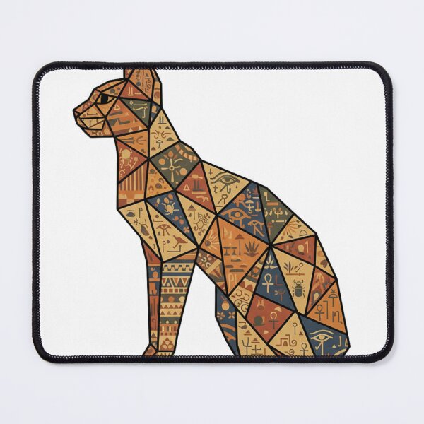 Item preview, Geometric cat with Egyptian symbols designed and sold by bsbd-action.
