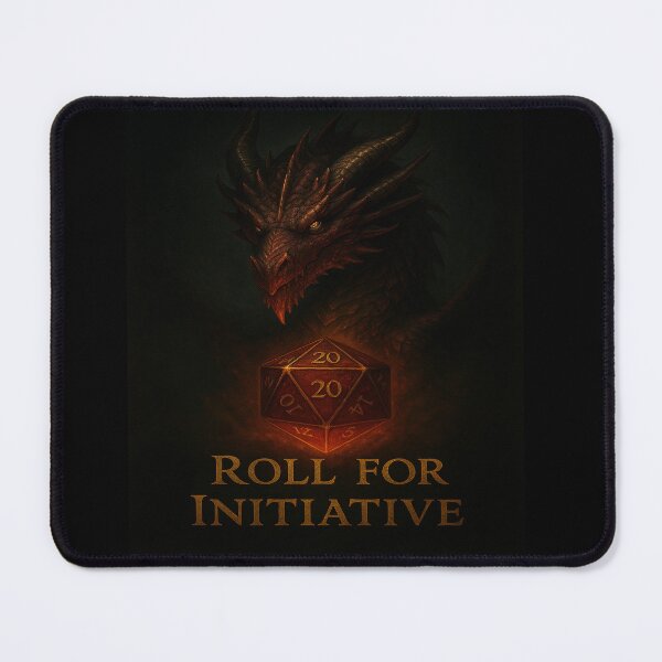 Item preview, Epicki Smok i Magiczna Kość d20 – „Roll for Initiative” Fantasy RPG designed and sold by Pandomino Studio.
