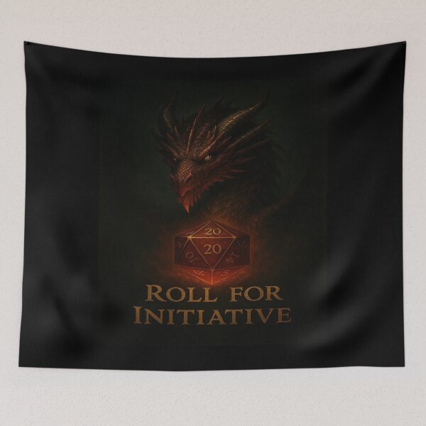 Item preview, Epicki Smok i Magiczna Kość d20 – „Roll for Initiative” Fantasy RPG designed and sold by Pandomino Studio.