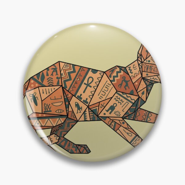 Item preview, Geometric Egyptian cat in motion designed and sold by bsbd-action.