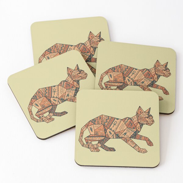 Item preview, Geometric Egyptian cat in motion designed and sold by bsbd-action.