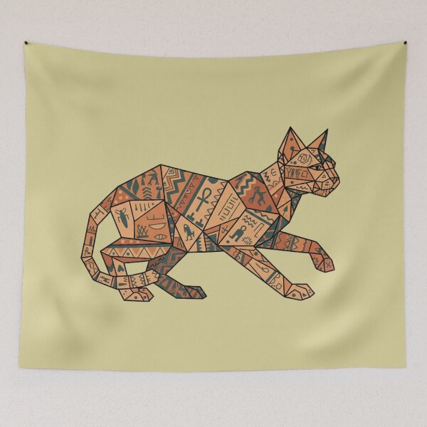 Item preview, Geometric Egyptian cat in motion designed and sold by bsbd-action.