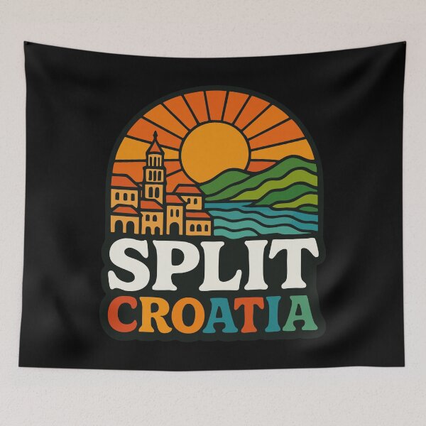 Item preview, Split Croatia Travel Trippy designed and sold by TomFrontierArt.