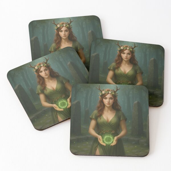 Item preview, Forest Druid Waifu – Enchanted Woodland Priestess designed and sold by NorseDrip.