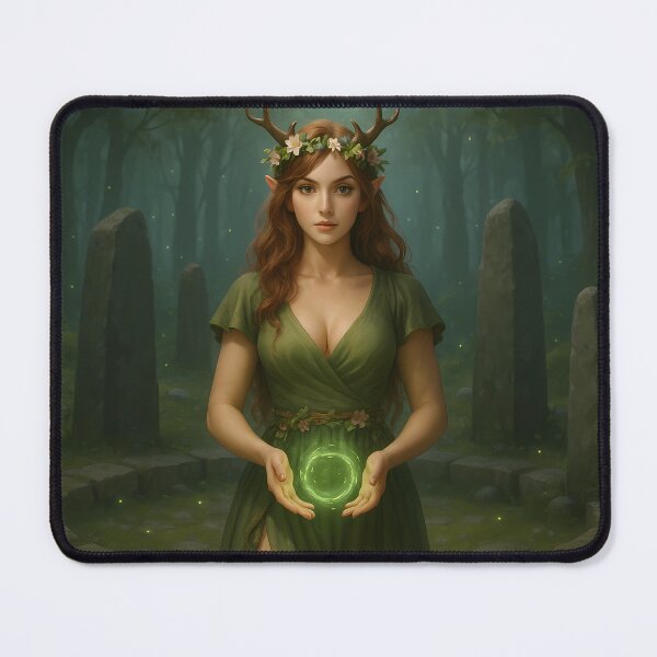 Item preview, Forest Druid Waifu – Enchanted Woodland Priestess designed and sold by NorseDrip.
