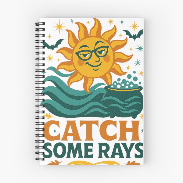 Item preview, Catch Some Rays – Retro Sun and Waves Mid Century Summer Design designed and sold by FluffyCreative.