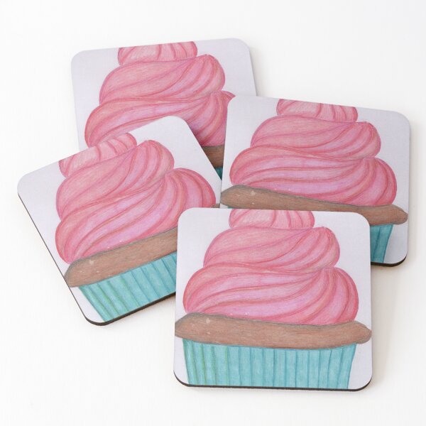 Artikelvorschau, Cupcake mit rosa Zuckerguss entworfen und verkauft von Artbysarah23.