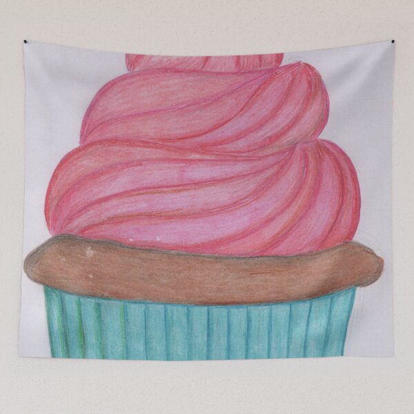 Item preview, Cupcake with pink icing designed and sold by Artbysarah23.