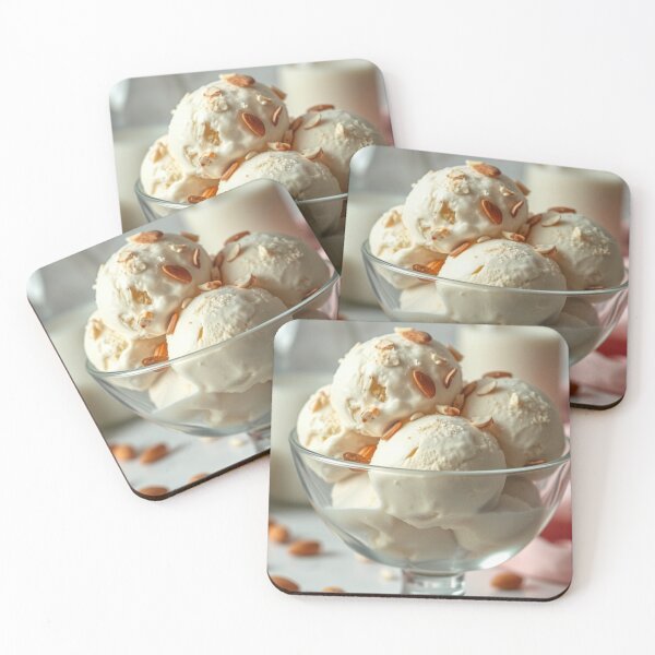 Item preview, Creamy Almond Ice Cream Dessert Still Life designed and sold by Vida e Arte.