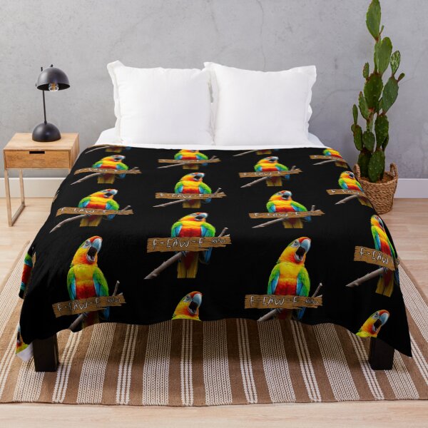 Item preview, Colorful Parrot Tropical Design – Funny “F-CAW-F” Bird Graphic designed and sold by Sun Sand & Sea Art.