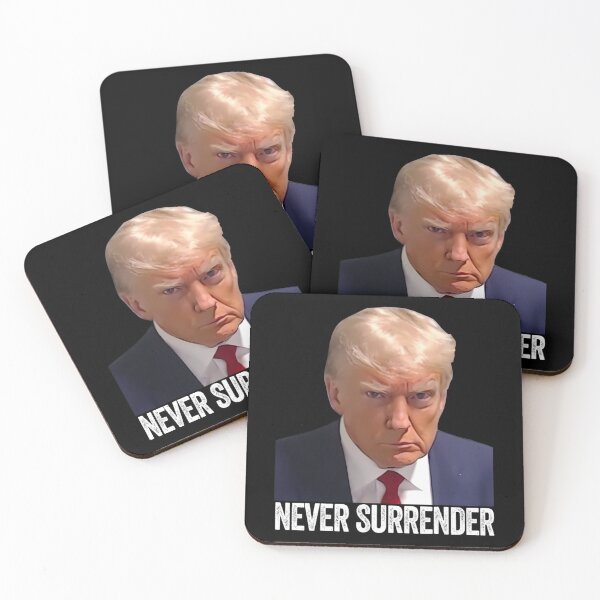 Item preview, Trump Never Surrender Mug Shot Free Trump 		 designed and sold by lovishmoterom.