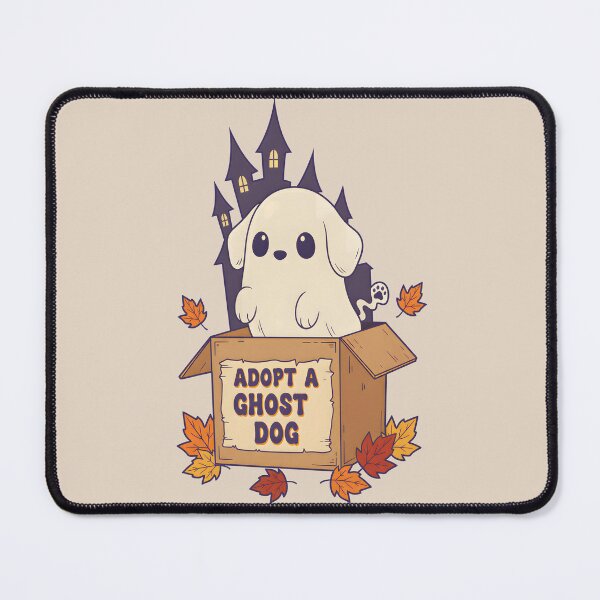 Item preview, Adopt a Cute Ghost Dog Halloween Illustration designed and sold by El Hermano Gym.