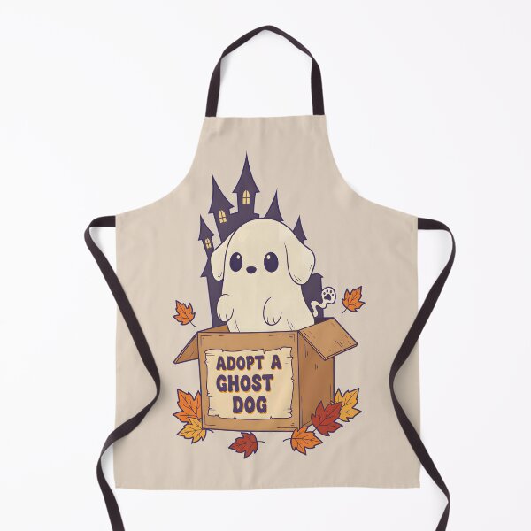 Item preview, Adopt a Cute Ghost Dog Halloween Illustration designed and sold by El Hermano Gym.