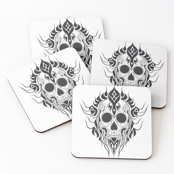 Item preview, Tribal Skull – Dark Gothic Tattoo Design designed and sold by Artistica1234.