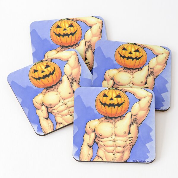 Item preview, Sexy Shirtless Pumpkin Just Got Spiced designed and sold by Hunkyismything.