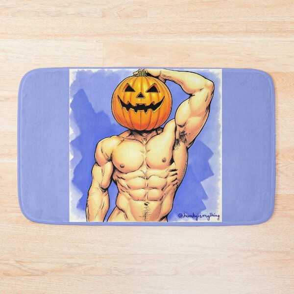 Item preview, Sexy Shirtless Pumpkin Just Got Spiced designed and sold by Hunkyismything.