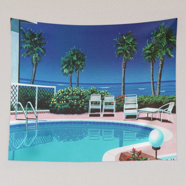Item preview, Poolside Dreamwave By Hiroshi Nagai designed and sold by Postarpindesign.