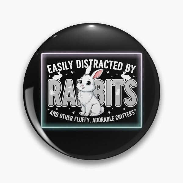 Item preview, "Fluffy & Adorable Critters" - Neon Edge Rabbit Distraction Graphic designed and sold by DMNindustries.