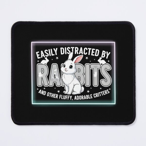 Item preview, "Fluffy & Adorable Critters" - Neon Edge Rabbit Distraction Graphic designed and sold by DMNindustries.
