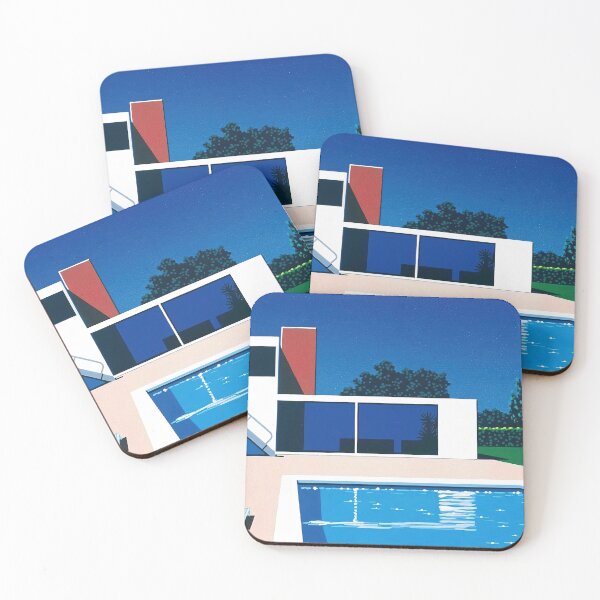 Item preview, Neon Poolside By Hiroshi Nagai designed and sold by Postarpindesign.