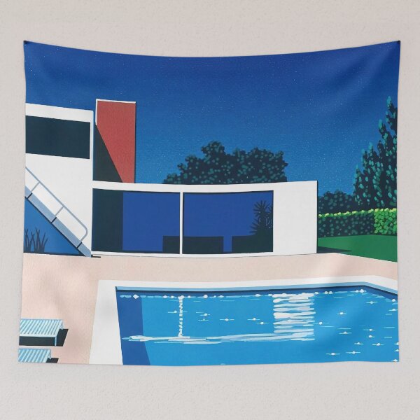 Item preview, Neon Poolside By Hiroshi Nagai designed and sold by Postarpindesign.