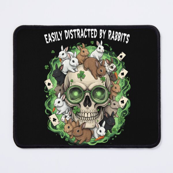 Item preview, "Skull & Fluff" - Easily Distracted By Rabbits Gothic-Cute Graphic designed and sold by DMNindustries.